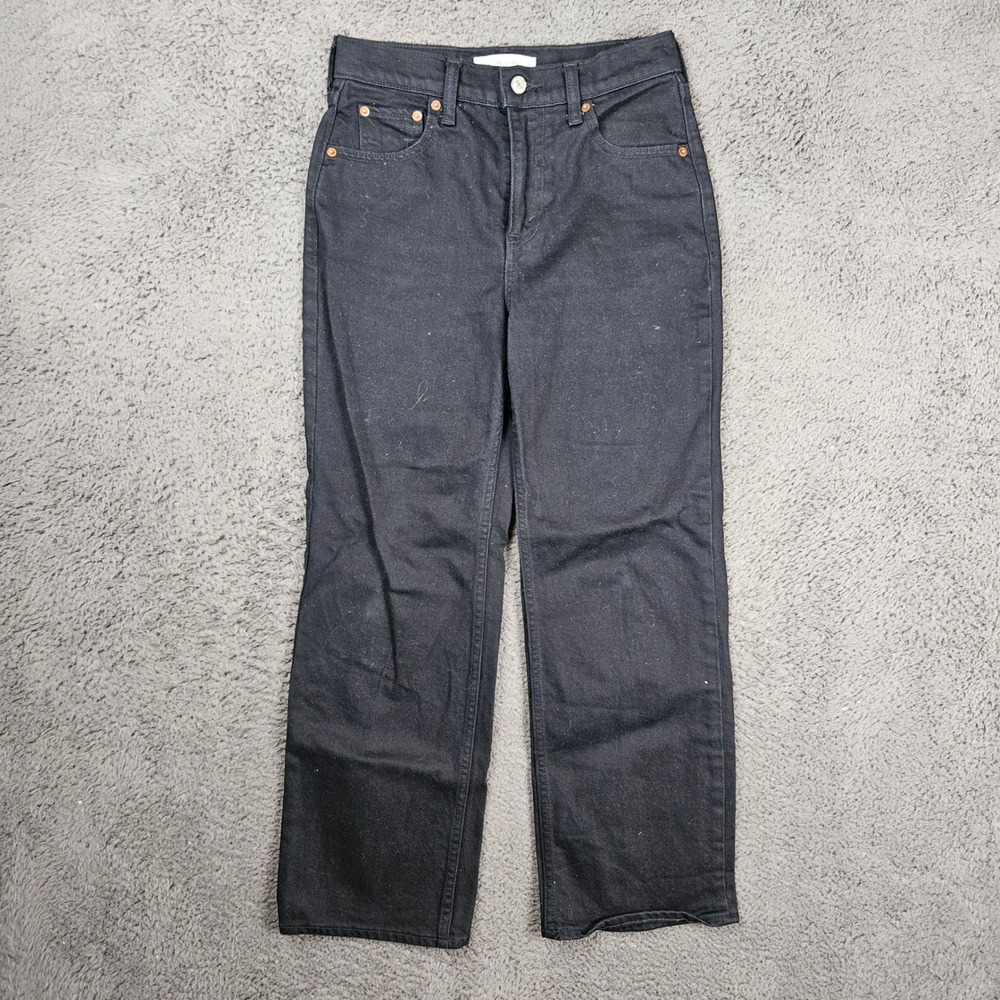 Abercrombie‎ & Fitch 90s Relaxed High Rise Jeans Black Extra Short 25 Womens